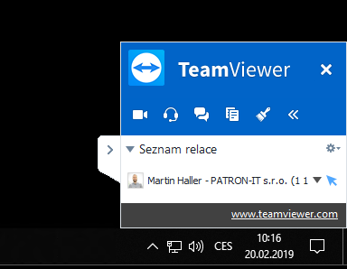 TeamViewer účet s fotografií