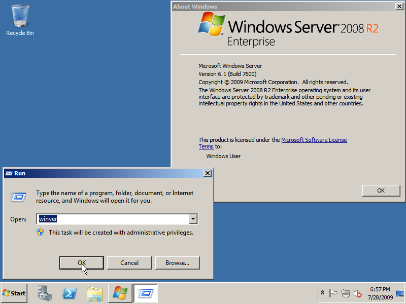 Prostředí Windows Server 2008 R2