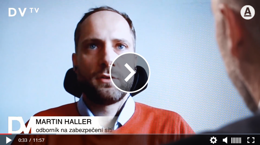 Martin Haller v pořadu DVTV